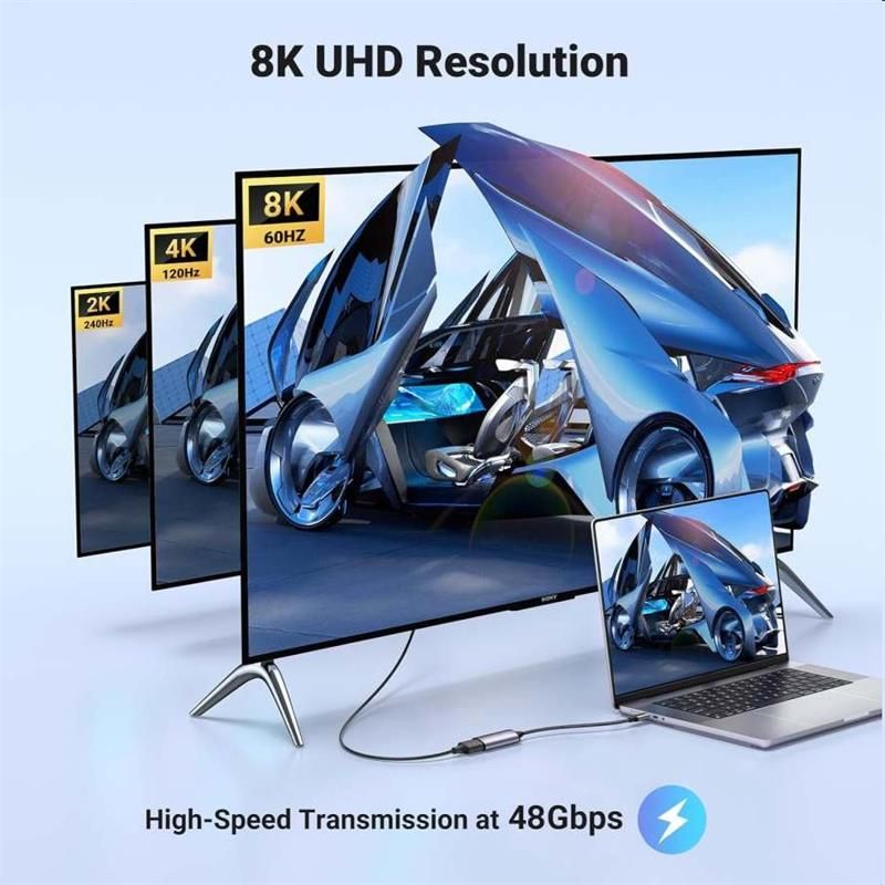 PremiumCord Adaptér USB-C na HDMI 8K @ 60Hz, 4K@144Hz Aluminium PremiumCord Adaptér USB-C na HDMI 8K @ 60Hz, 4K@144Hz Aluminium