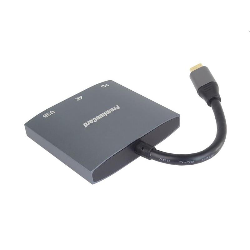 PremiumCord adaptér USB-C na HDMI, USB3.2, PD, rozlíšenie 4K a FULL HD 1080p PremiumCord adaptér USB-C na HDMI, USB3.2, PD, rozlíšenie 4K a FULL HD 1080p