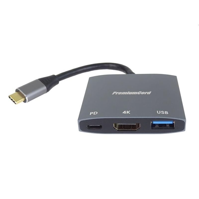 PremiumCord adaptér USB-C na HDMI, USB3.2, PD, rozlíšenie 4K a FULL HD 1080p PremiumCord adaptér USB-C na HDMI, USB3.2, PD, rozlíšenie 4K a FULL HD 1080p