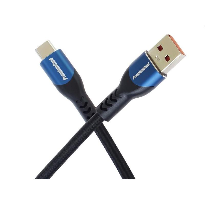 PremiumCord Kábel USB-C/M - USB 2.0 A/M, rýchle nabíjanie prúdom 5A, 2m PremiumCord Kábel USB-C/M - USB 2.0 A/M, rýchle nabíjanie prúdom 5A, 2m
