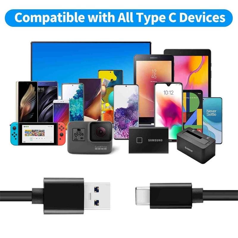 PremiumCord Kabel USB-C/M - USB 2.0 A/M, Super fast charging 5A, black, 1m PremiumCord Kabel USB-C/M - USB 2.0 A/M, Super fast charging 5A, black, 1m