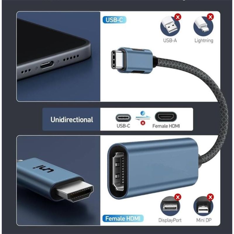 PremiumCord Převodník USB-C na HDMI, rozlíšenie 4K@60Hz a FULL HD 1080p, kovové puzdro PremiumCord Převodník USB-C na HDMI, rozlíšenie 4K@60Hz a FULL HD 1080p, kovové puzdro