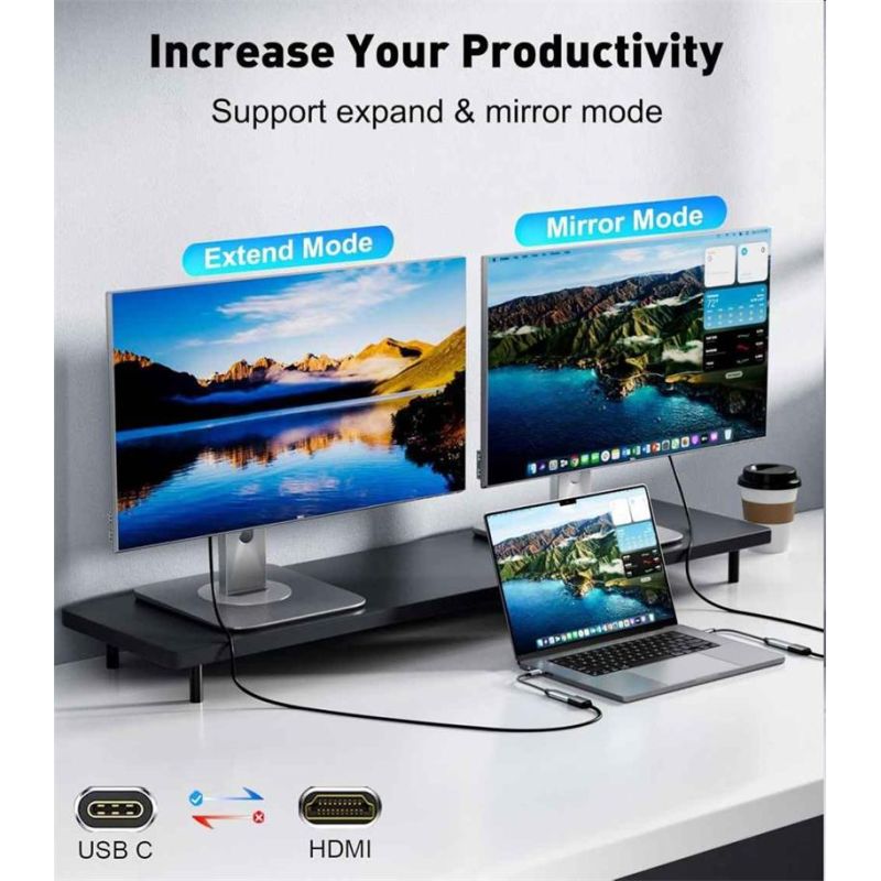 PremiumCord Převodník USB-C na HDMI, rozlíšenie 4K@60Hz a FULL HD 1080p, kovové puzdro PremiumCord Převodník USB-C na HDMI, rozlíšenie 4K@60Hz a FULL HD 1080p, kovové puzdro