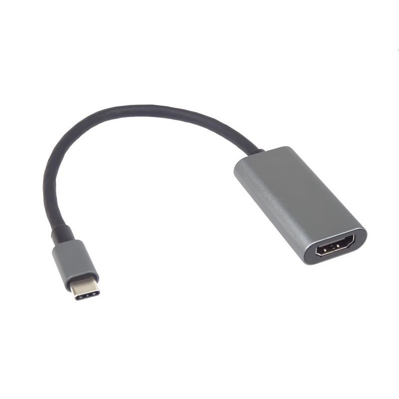 PremiumCord Převodník USB-C na HDMI, rozlíšenie 4K@60Hz a FULL HD 1080p, kovové puzdro PremiumCord Převodník USB-C na HDMI, rozlíšenie 4K@60Hz a FULL HD 1080p, kovové puzdro