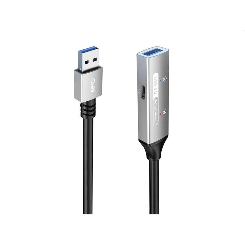 PremiumCord USB 3.2 repeater a predlžovací kábel Male-Female, 5Gbps Aluminium 10m PremiumCord USB 3.2 repeater a predlžovací kábel Male-Female, 5Gbps Aluminium 10m