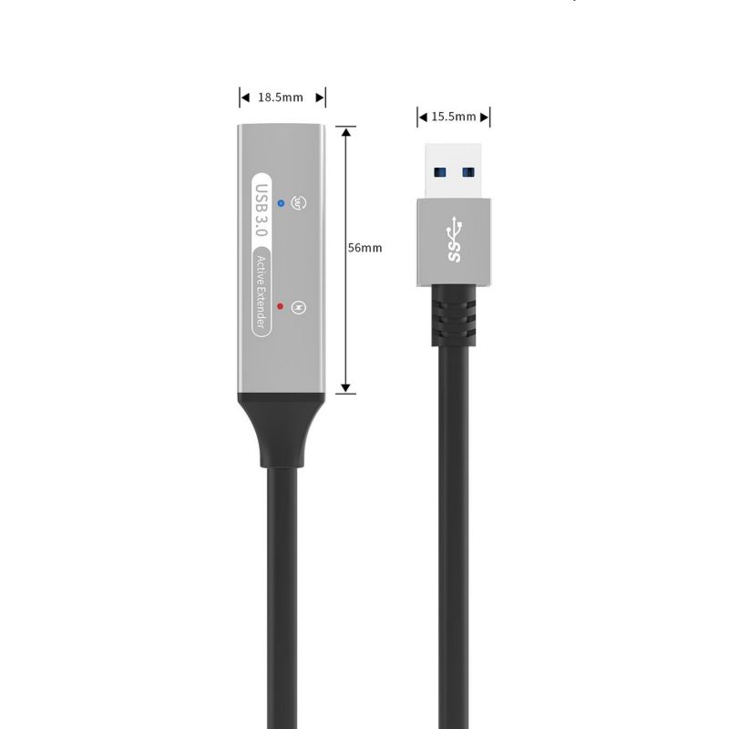PremiumCord USB 3.2 repeater a predlžovací kábel Male-Female, 5Gbps Aluminium 15m PremiumCord USB 3.2 repeater a predlžovací kábel Male-Female, 5Gbps Aluminium 15m