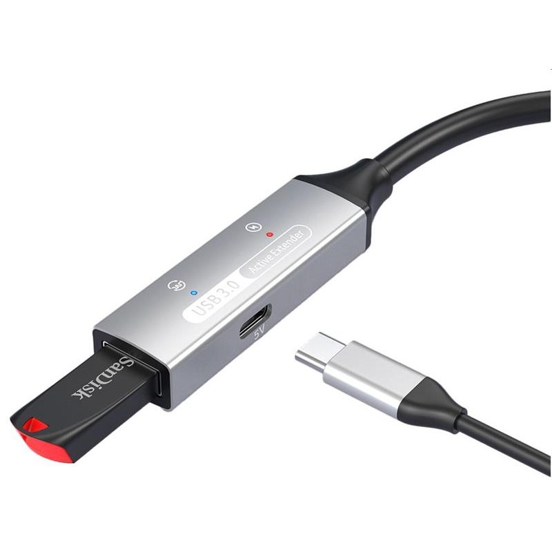 PremiumCord USB 3.2 repeater a predlžovací kábel Male-Female, 5Gbps Aluminium 20m PremiumCord USB 3.2 repeater a predlžovací kábel Male-Female, 5Gbps Aluminium 20m