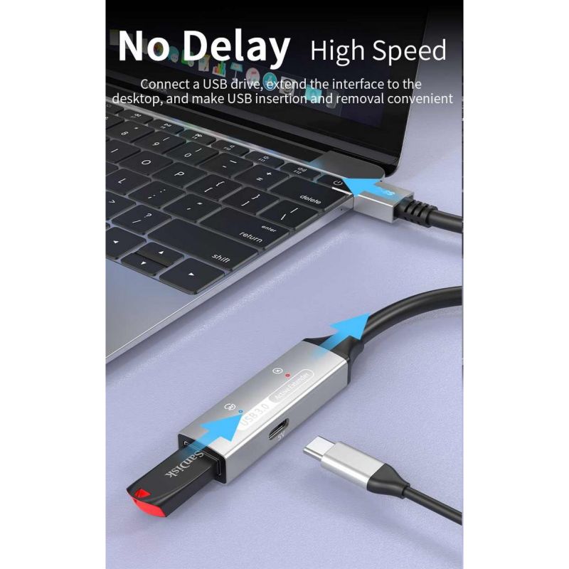 PremiumCord USB 3.2 repeater a predlžovací kábel Male-Female, 5Gbps Aluminium 20m PremiumCord USB 3.2 repeater a predlžovací kábel Male-Female, 5Gbps Aluminium 20m