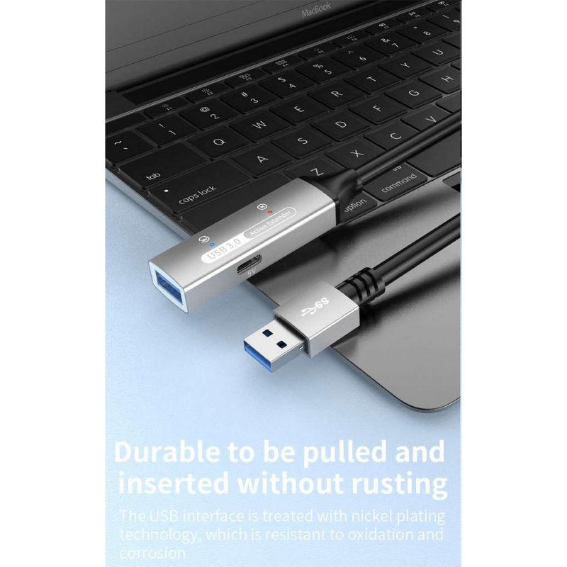 PremiumCord USB 3.2 repeater a predlžovací kábel Male-Female, 5Gbps Aluminium 20m PremiumCord USB 3.2 repeater a predlžovací kábel Male-Female, 5Gbps Aluminium 20m
