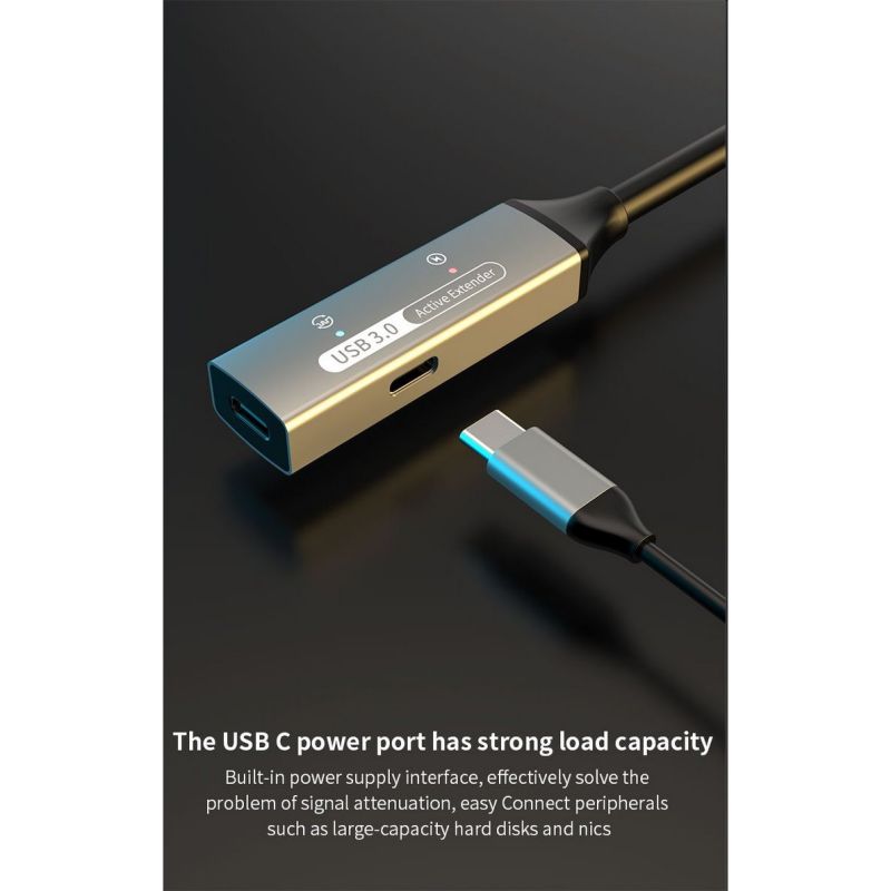 PremiumCord USB-C repeater a predlžovací kábel Male-Female, 5Gbps Aluminium 5m PremiumCord USB-C repeater a predlžovací kábel Male-Female, 5Gbps Aluminium 5m