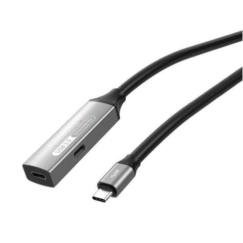 PremiumCord USB-C repeater a predlžovací kábel Male-Female, 5Gbps Aluminium 5m PremiumCord USB-C repeater a predlžovací kábel Male-Female, 5Gbps Aluminium 5m