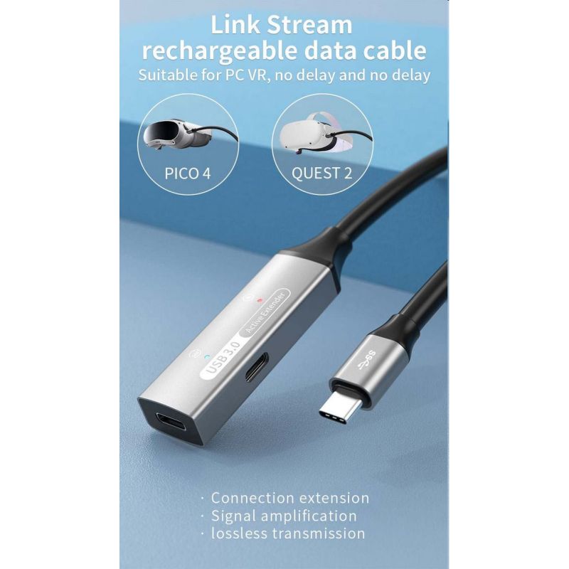PremiumCord USB-C repeater a predlžovací kábel Male-Female, 5Gbps Aluminium 5m PremiumCord USB-C repeater a predlžovací kábel Male-Female, 5Gbps Aluminium 5m
