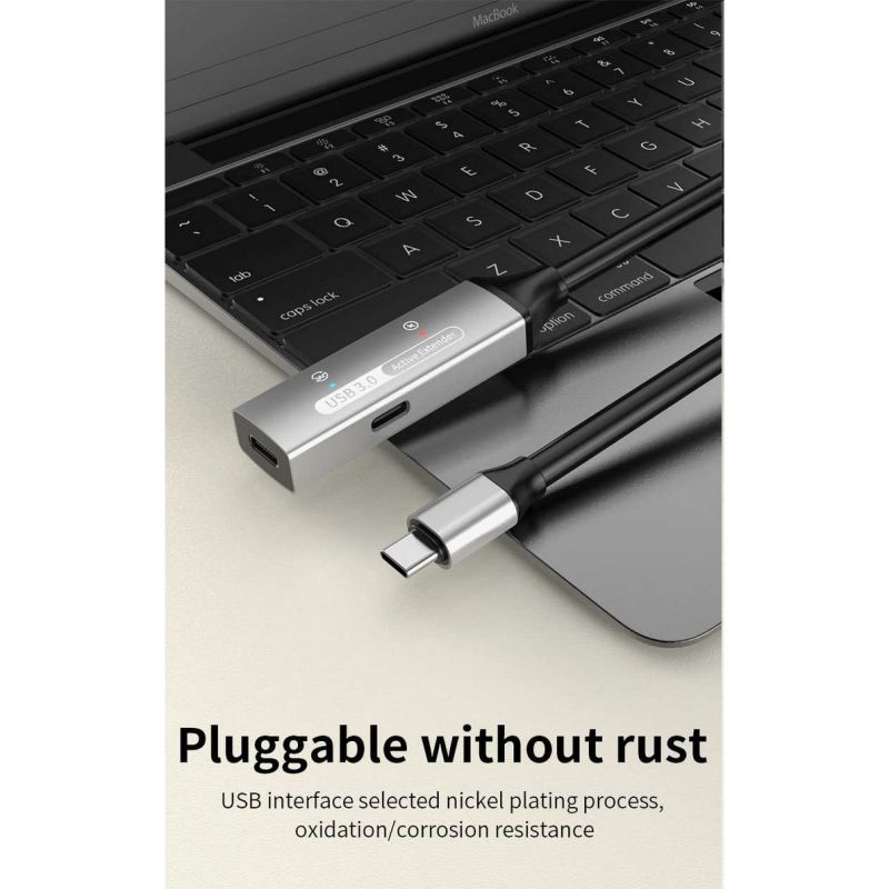PremiumCord USB-C repeater a predlžovací kábel Male-Female, 5Gbps Aluminium 5m PremiumCord USB-C repeater a predlžovací kábel Male-Female, 5Gbps Aluminium 5m