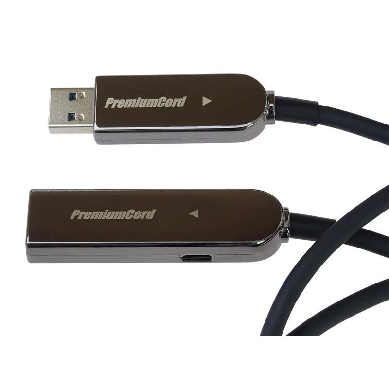 PremiumCord USB3.2 + 2.0 predlžovací optický AOC kábel A/Male - A/Female 10m PremiumCord USB3.2 + 2.0 predlžovací optický AOC kábel A/Male - A/Female 10m