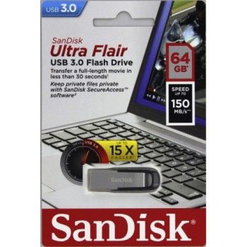 SanDisk Ultra Flair 64GB USB black SanDisk Ultra Flair 64GB USB black