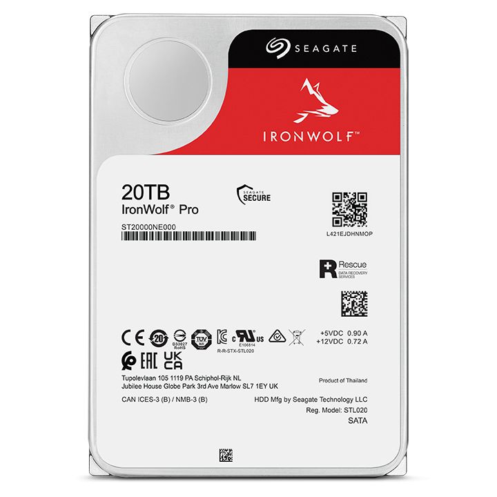 Seagate Ironwolf Pro NAS HDD 20TB SATA Recertified 1y Warranty