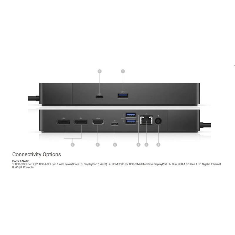 DELL Dokovacia stanica WD19S, 130W AC adaptér, EU USB 3.1 Typ-C DELL Dokovacia stanica WD19S, 130W AC adaptér, EU USB 3.1 Typ-C