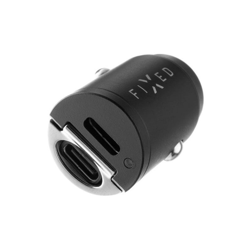 FIXED Autonabíjačka s 2x USB-C výstupom, PD30W - černá FIXED Autonabíjačka s 2x USB-C výstupom, PD30W - černá