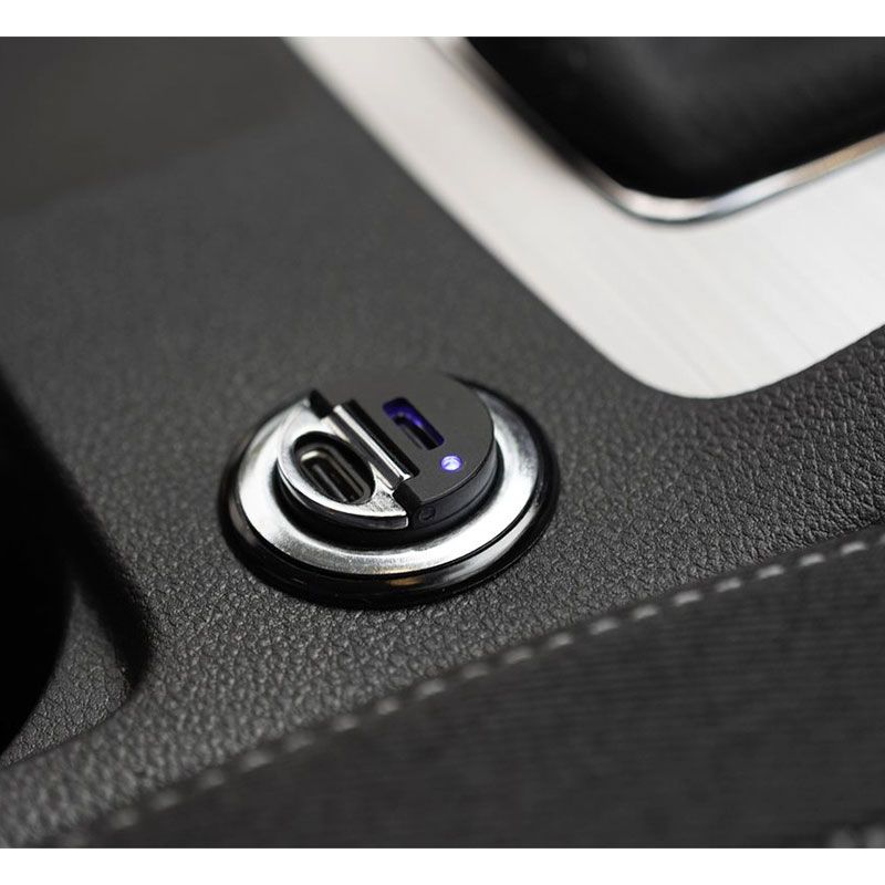 FIXED Autonabíjačka s 2x USB-C výstupom, PD30W - černá FIXED Autonabíjačka s 2x USB-C výstupom, PD30W - černá