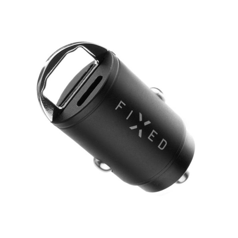 FIXED Autonabíjačka s USB-C a USB-A výstupom, PD30W - černá FIXED Autonabíjačka s USB-C a USB-A výstupom, PD30W - černá
