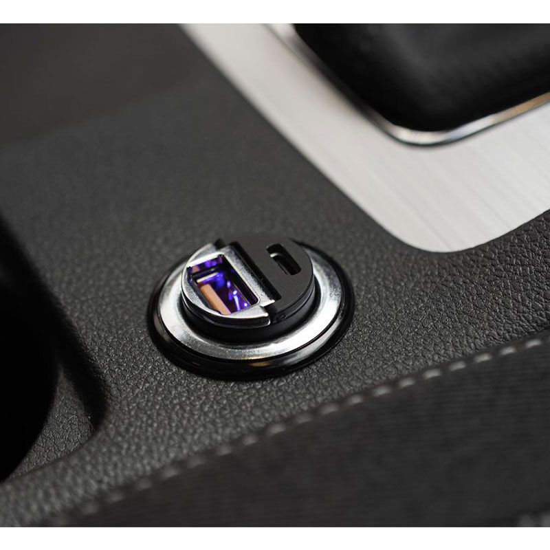 FIXED Autonabíjačka s USB-C a USB-A výstupom, PD30W - černá FIXED Autonabíjačka s USB-C a USB-A výstupom, PD30W - černá