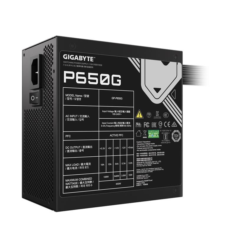 Gigabyte P650G 650W 80+ Gold Gigabyte P650G 650W 80+ Gold