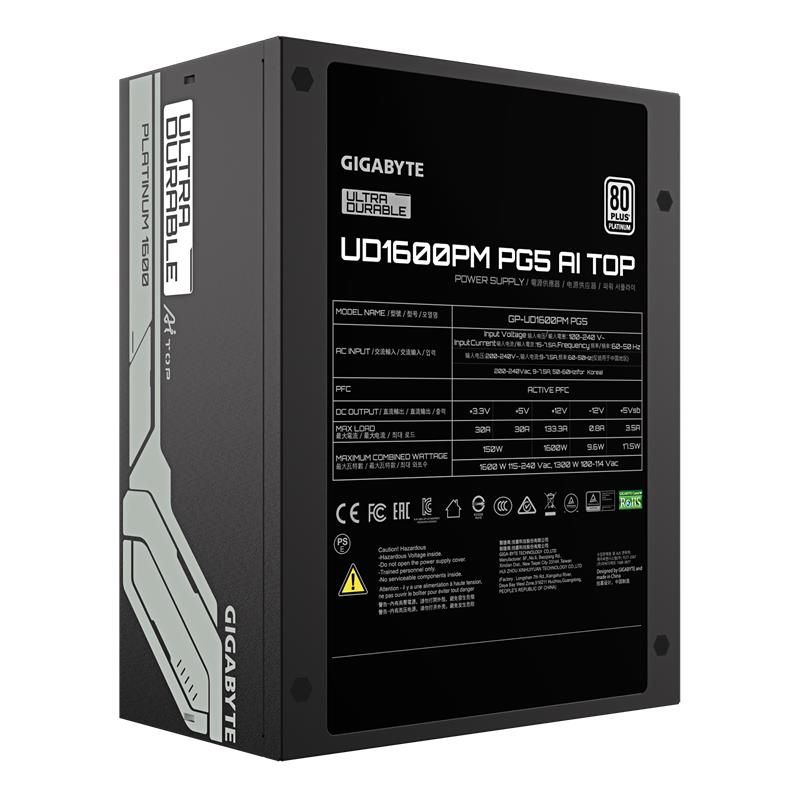 Gigabyte UD1600PM PG5 AI TOP 1600W 80+ Platinum Modular PCIe 5