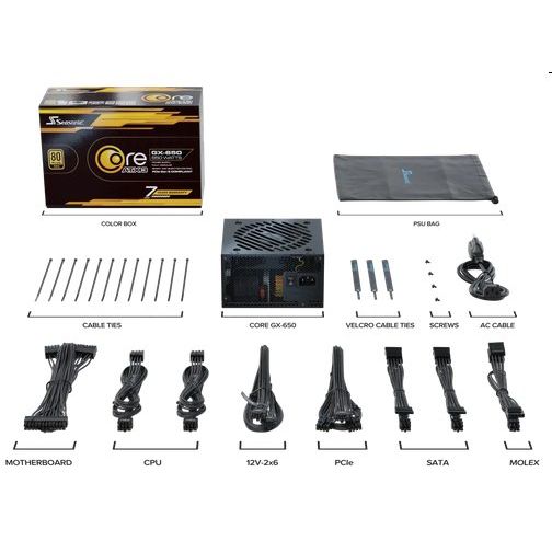 Seasonic CORE GX GOLD 650W V2 ATX 3.1, PCIe 5.1, modular Seasonic CORE GX GOLD 650W V2 ATX 3.1, PCIe 5.1, modular