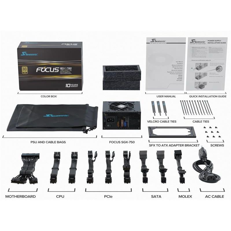 Seasonic FOCUS SGX SFX GOLD 750W, modular Seasonic FOCUS SGX SFX GOLD 750W, modular