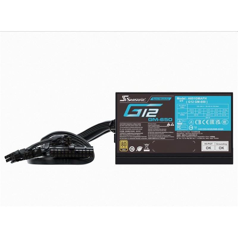 Seasonic G12 GOLD 650W, semi-modular Seasonic G12 GOLD 650W, semi-modular