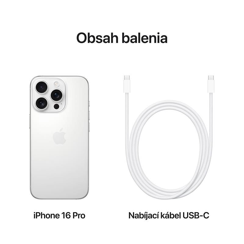 iPhone 16 Pro 128 GB biely titán *Nový z výkupu* iPhone 16 Pro 128 GB biely titán *Nový z výkupu*