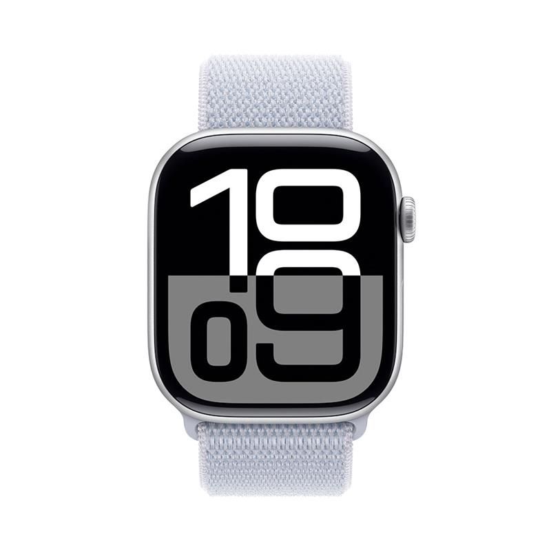 Apple Watch Series 10 GPS 42mm Silver Aluminium Case with Blue Cloud Sport Loop *Rozbalené* Apple Watch Series 10 GPS 42mm Silver Aluminium Case with Blue Cloud Sport Loop *Rozbalené*