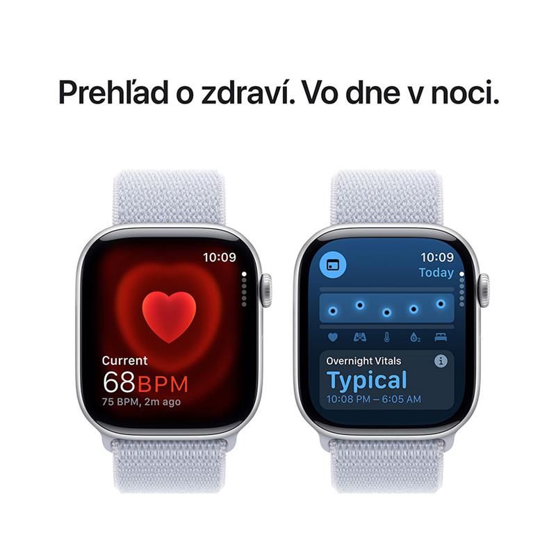 Apple Watch Series 10 GPS 42mm Silver Aluminium Case with Blue Cloud Sport Loop *Rozbalené* Apple Watch Series 10 GPS 42mm Silver Aluminium Case with Blue Cloud Sport Loop *Rozbalené*
