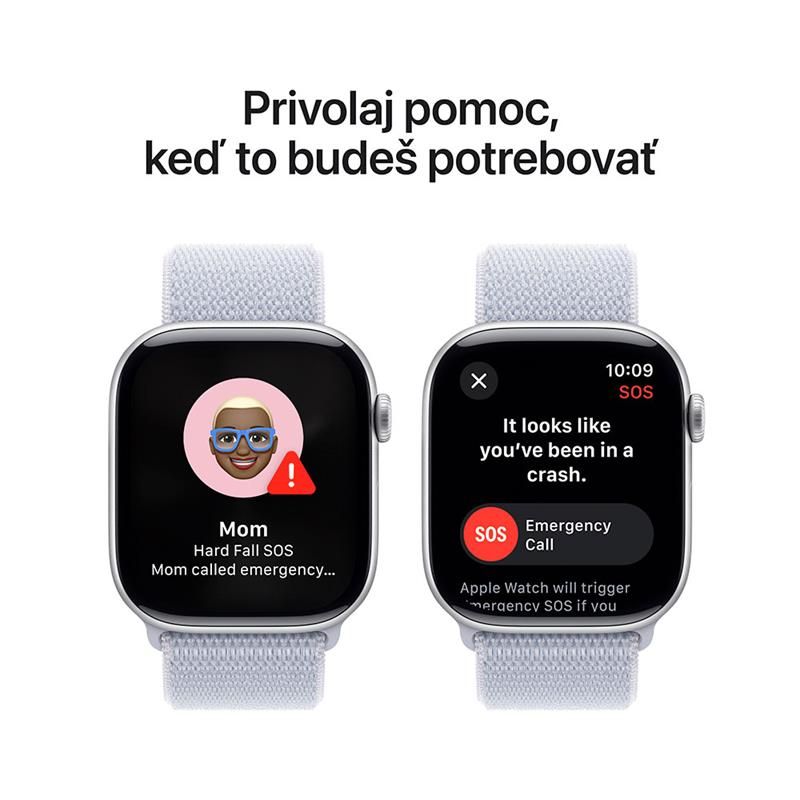 Apple Watch Series 10 GPS 42mm Silver Aluminium Case with Blue Cloud Sport Loop *Rozbalené* Apple Watch Series 10 GPS 42mm Silver Aluminium Case with Blue Cloud Sport Loop *Rozbalené*