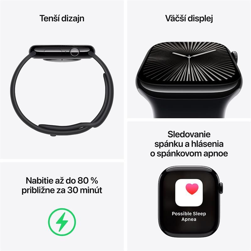 Apple Watch Series 10 GPS 42mm Silver Aluminium Case with Blue Cloud Sport Loop *Rozbalené* Apple Watch Series 10 GPS 42mm Silver Aluminium Case with Blue Cloud Sport Loop *Rozbalené*