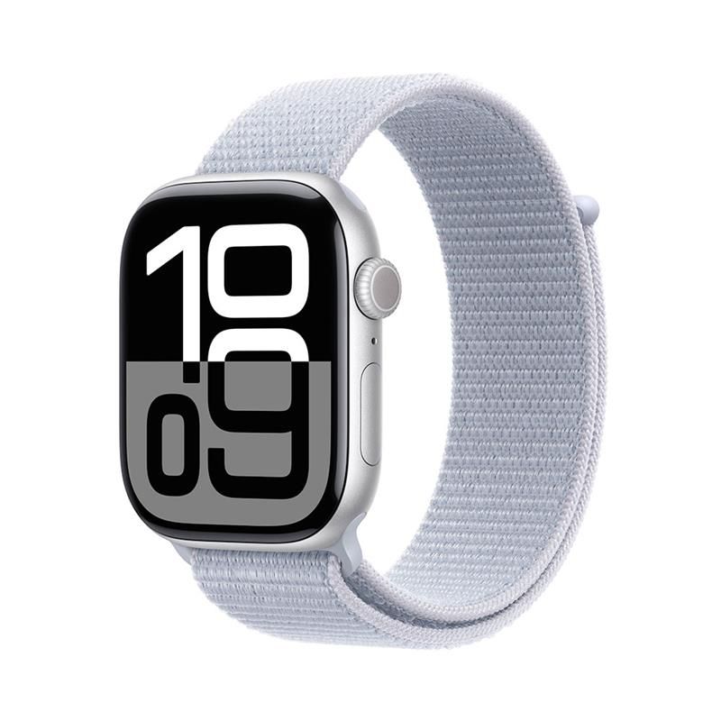 Apple Watch Series 10 GPS 42mm Silver Aluminium Case with Blue Cloud Sport Loop *Rozbalené* Apple Watch Series 10 GPS 42mm Silver Aluminium Case with Blue Cloud Sport Loop *Rozbalené*
