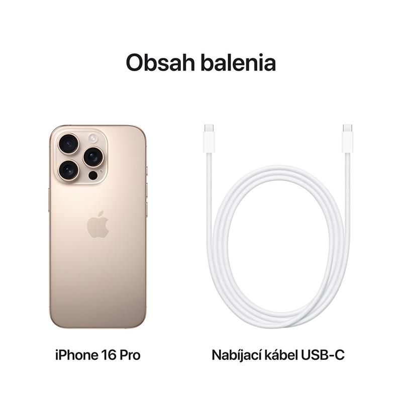 iPhone 16 Pro 128 GB pouštní titán *Rozbalené* iPhone 16 Pro 128 GB pouštní titán *Rozbalené*