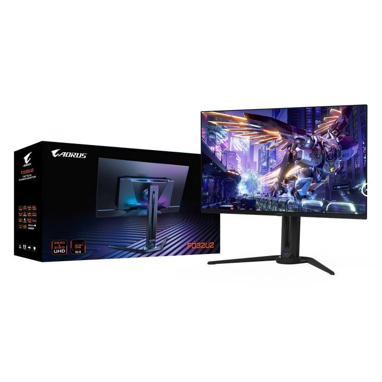 GIGABYTE LCD AORUS FO32U2 GAMING Monitor 32" UHD 3840x2160, OLED, 240Hz, Speakers, 2xHDMI, DP, USB-C, USB 3.2 KVM GIGABYTE LCD AORUS FO32U2 GAMING Monitor 32" UHD 3840x2160, OLED, 240Hz, Speakers, 2xHDMI, DP, USB-C, USB 3.2 KVM