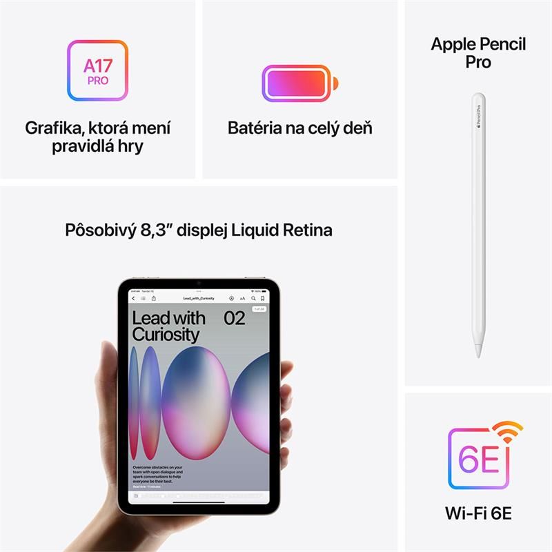 iPad mini Wi-Fi 128 GB hvězdná bílá (2024)