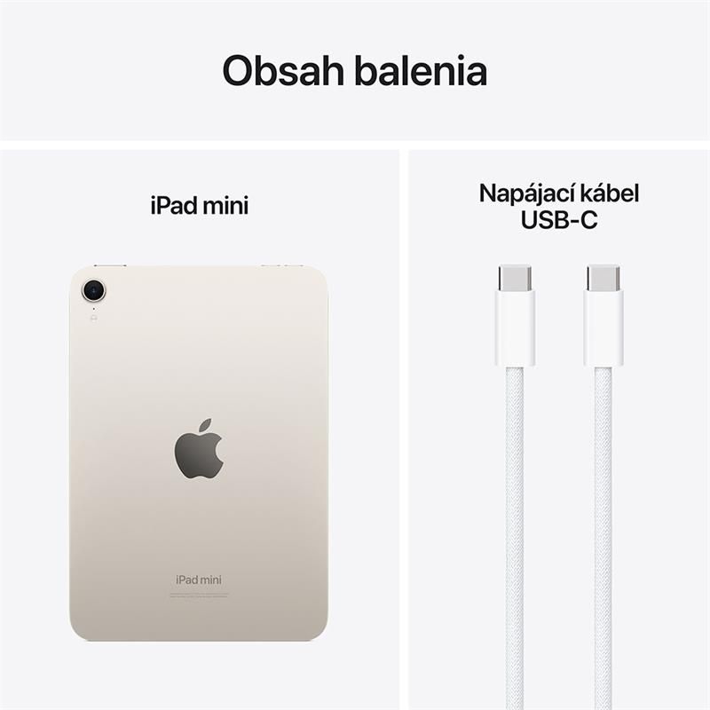 iPad mini Wi-Fi 128 GB hvězdná bílá (2024)