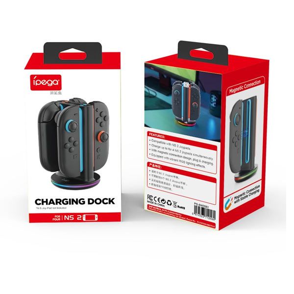 iPega SW2051 Charging dock for Nintendo Switch 2 Joy-con with RGB, black iPega SW2051 Charging dock for Nintendo Switch 2 Joy-con with RGB, black