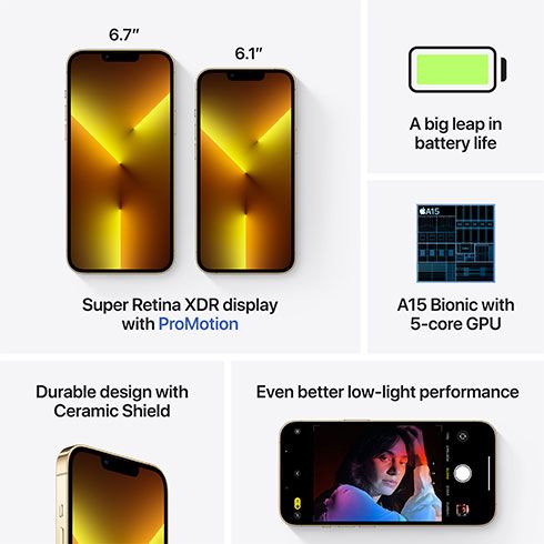 iPhone 13 Pro Max 128 GB zlatá *Použitý s DPH – Třída C*