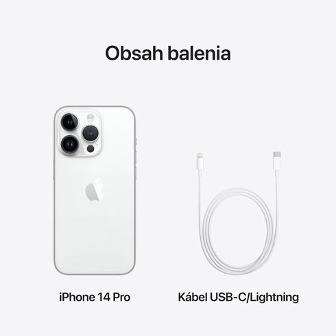 iPhone 14 Pro 128 GB stříbrná *Použitý s DPH – Třída B* iPhone 14 Pro 128 GB stříbrná *Použitý s DPH – Třída B*