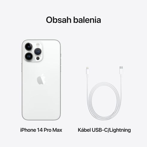 iPhone 14 Pro Max 128 GB stříbrná *Použitý s DPH – Třída C*