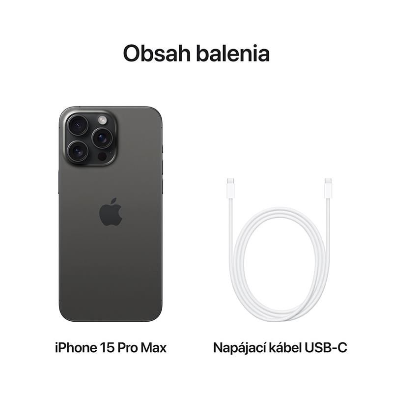 iPhone 15 Pro Max 256 GB černý titán *Použitý s DPH – Třída B*