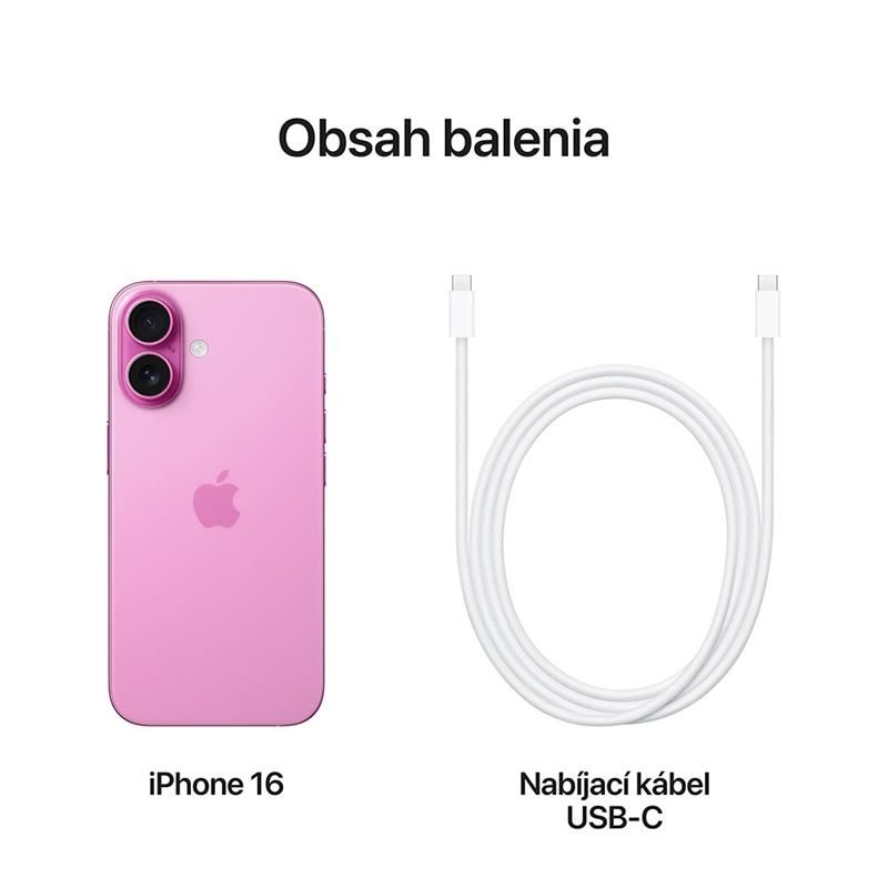 iPhone 16 128 GB růžová *Nový z výkupu*