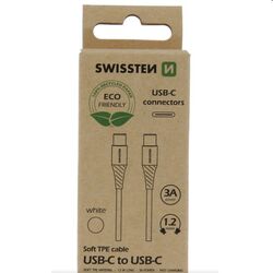 Swissten Data Cable USB-C / USB-C 1.2 m, bílý na playgosmart.cz