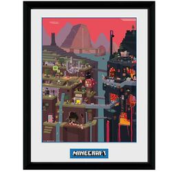 Zarámovaný plakát World (Minecraft) na playgosmart.cz