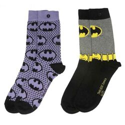 Ponožky DC Comic Batman Purple 37/41 (2-Pack) na playgosmart.cz