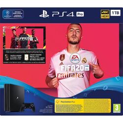 Sony PlayStation 4 Pro 1TB, jet black + FIFA 20 CZ + PS Plus 14 dní na playgosmart.cz